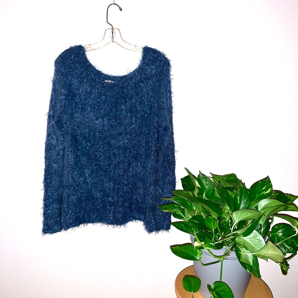 Lineamaglia Fuzzy Blue Italian Sweater